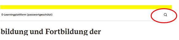 Lupe zum Öffnen eines Suchfelds
